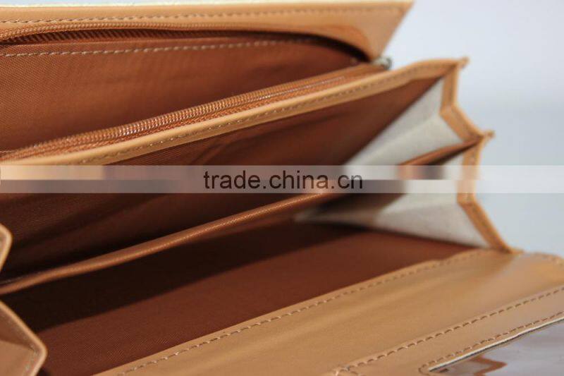 long leather wallet for lady
