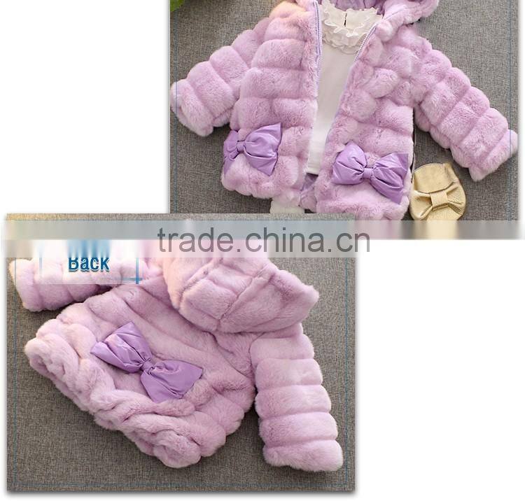 thicked pink fur hoodie jackets girls