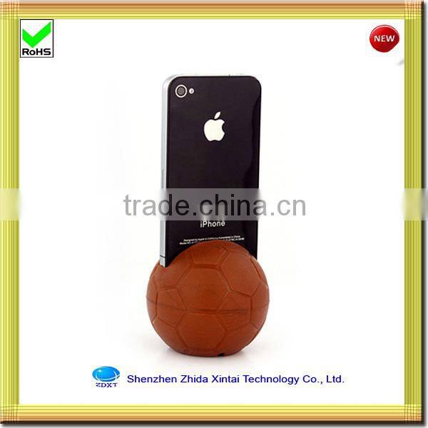 yellow mobile phone stand silicone portable mini speaker