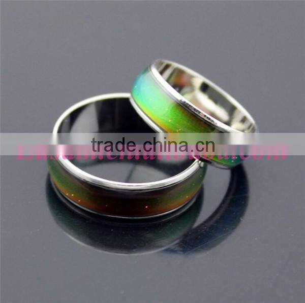 High quality mood ring with colors,12 color mood ring color changing ring