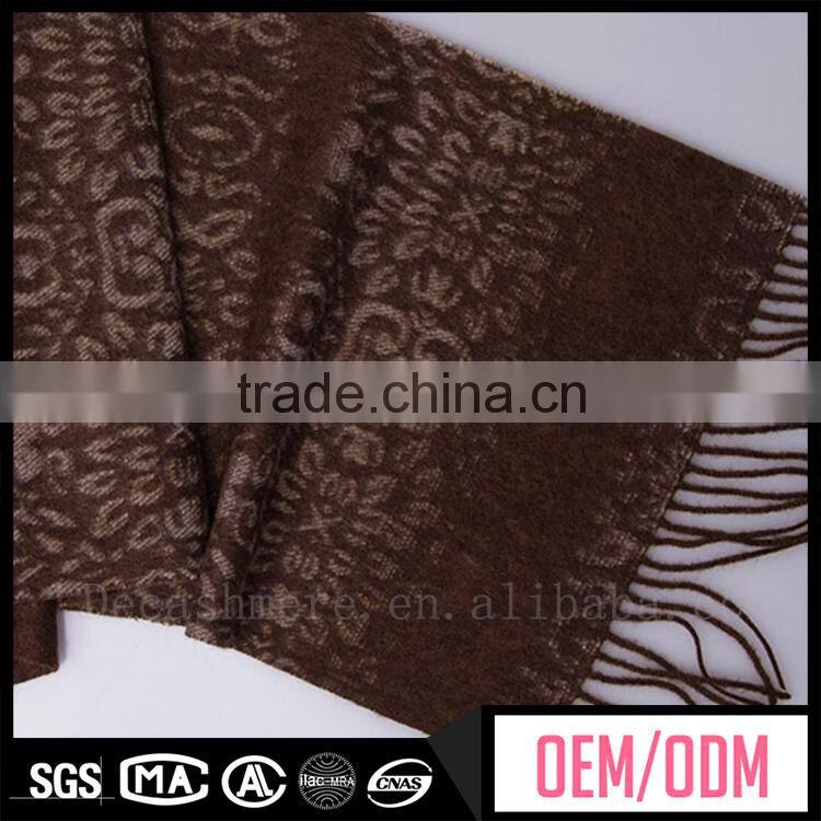 Factory directly brown pashmina, women fashion scarves, cashmere blend scarv