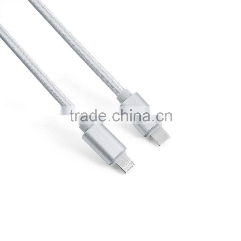2016 new design data cable one head double function for iPhone and Android, 2 in 1 data cable