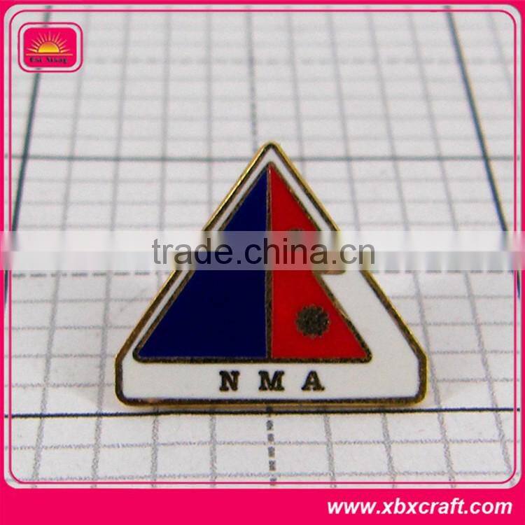 triangle air plane badges,fashion enamel FLAG metal badge