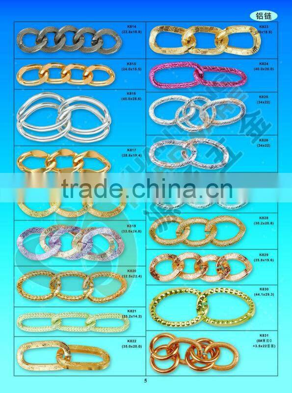 matt nickel color o shape chain 27.5*18.5mm