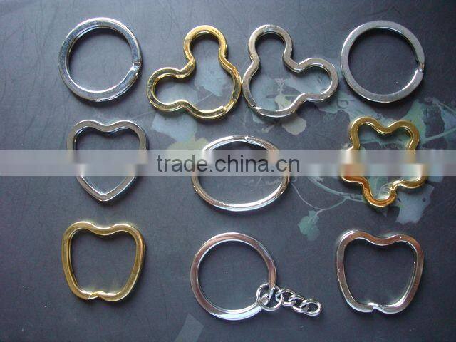 elegant design nickel color heart shape key ring