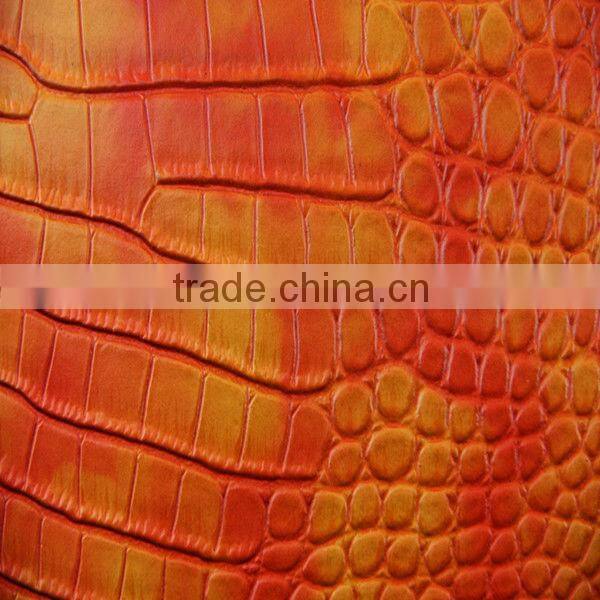 Crocodile pu leather for shoes upper,shoe upper leather