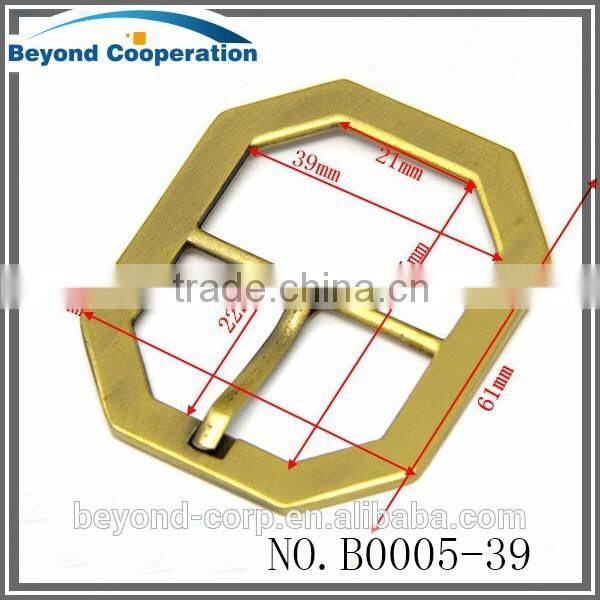 Anti brass brush effect hexagon shape buckle bee house shape pin bar buckle for handbag