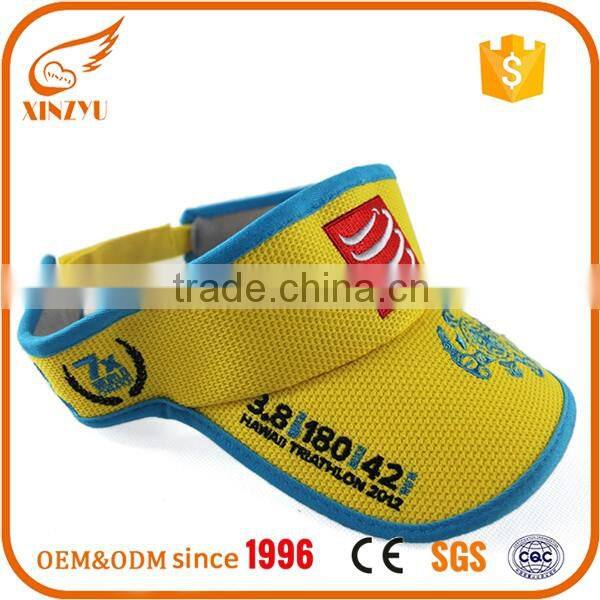embroidery softtextile visor cap uv protection sun visor helmet visor