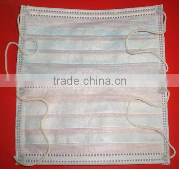 Disposable surgical nonwoven Face Masks with PE packing