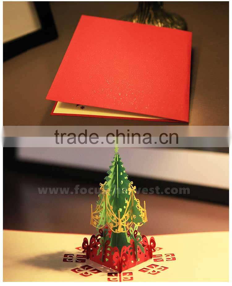 3D Handmade greeting card Christmas castle card Creative hot holiday greeting cards