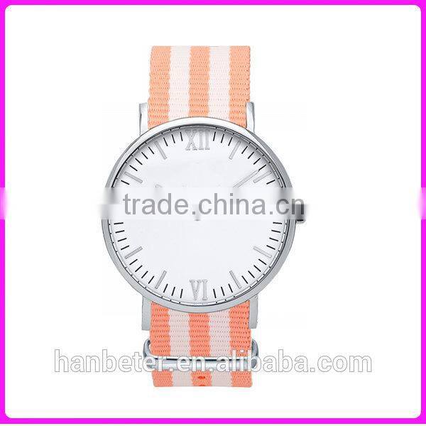Big Roman numerals watch dial making brand Mens Watch Excellence Quartz with nylon straps