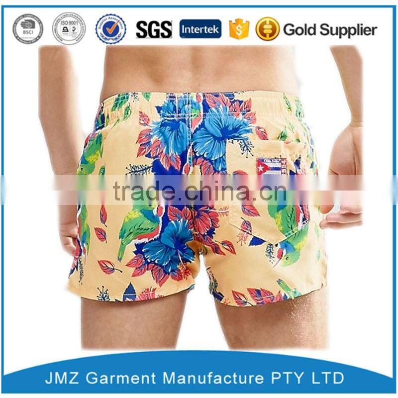 OEM swim short for men polyester swimwear with your own logo
