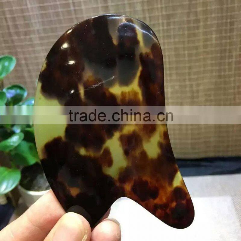 Natural Wild Hawksbill Guasha Plate Scrapping Massage Jade