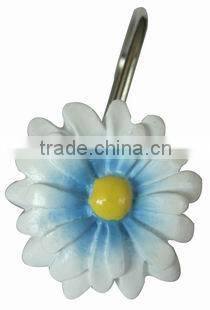 leave series peva shower curtain with resin hooks