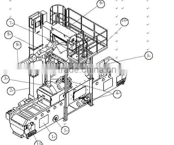 CE Approved Wire Mesh Conveyor Shot Blasting Machine