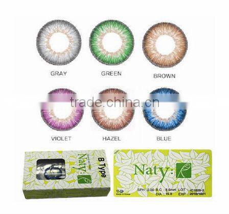Naty tri color circle lenses colored contacts