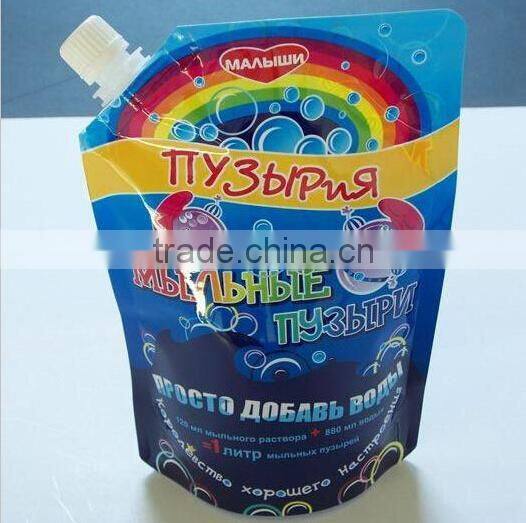 Stand up packaging bag with spout pouch for juice/milk