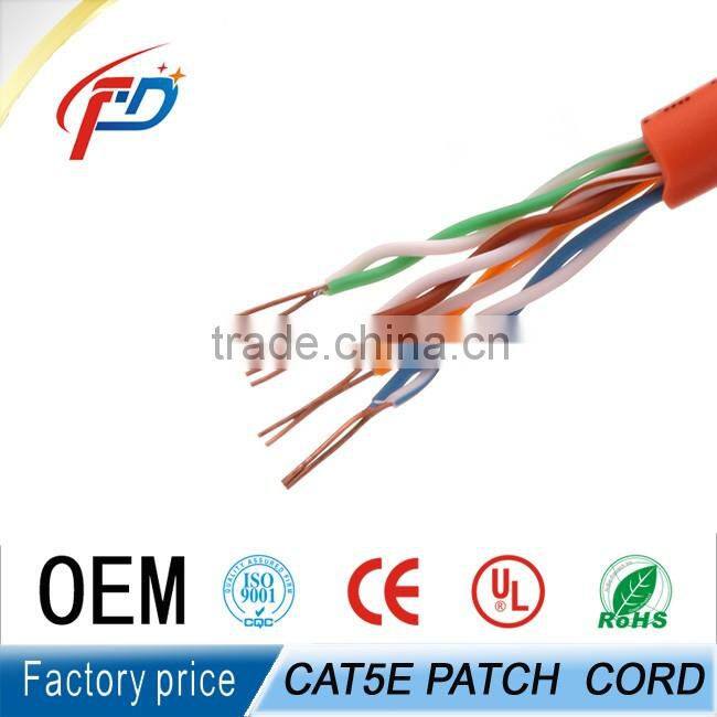 3m5m10m ethernet twisted cabel 8p8c CCA/ CCS/ BC UTP Cat5e patch cord