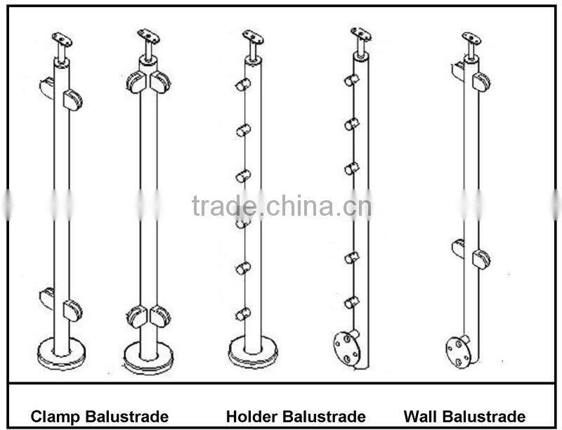 treppen/ Glass Staircase balustrade, stainless steel glass railing