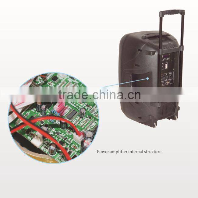 15inch professional powered amplified speakers system with bluetooth