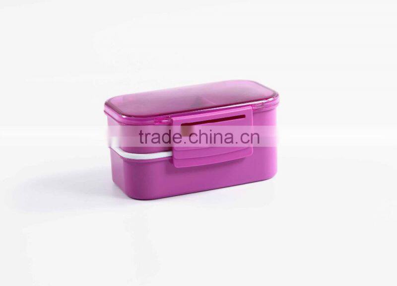 Elegant bento box 2 layer plastic lunch box