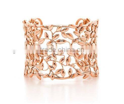stainless steel newest style for olive leaf design bracelet