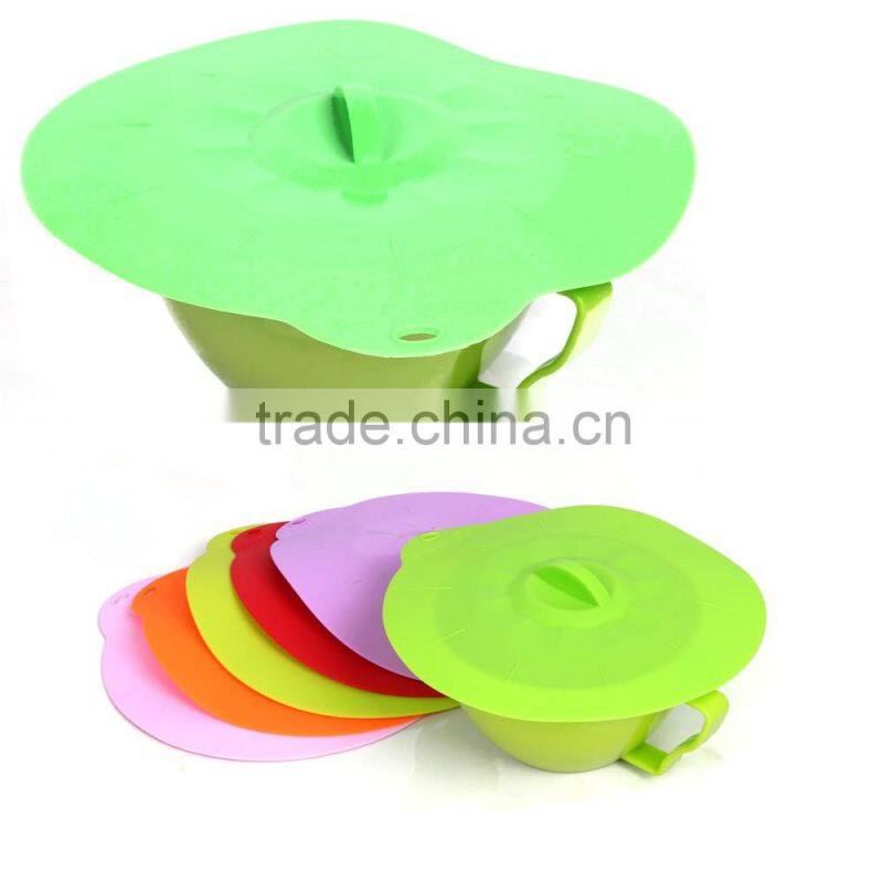 100% Food Grade silicon Cartoon Figures ceramic cup lid