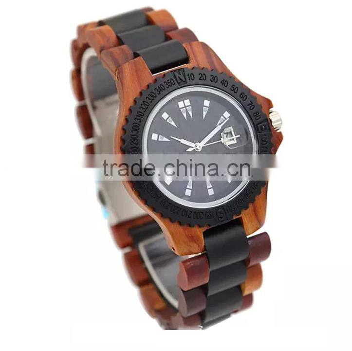 Handcraft Paorosa Quartz Wooden Watch with customized logo