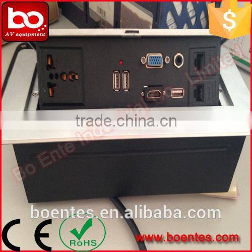 Conference Socket for Desktop Pop Up Power Outlet Box with USB Power Charging