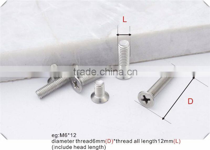Volume Supply cross recessed stainless steel machine screw