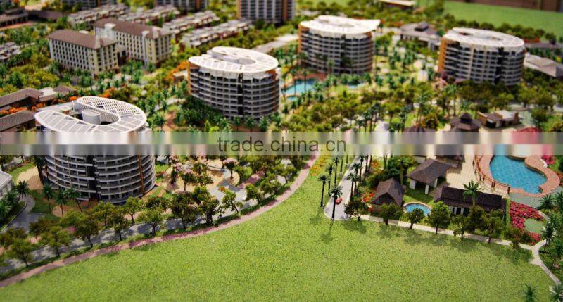 architectural residential building scale model with lighting system