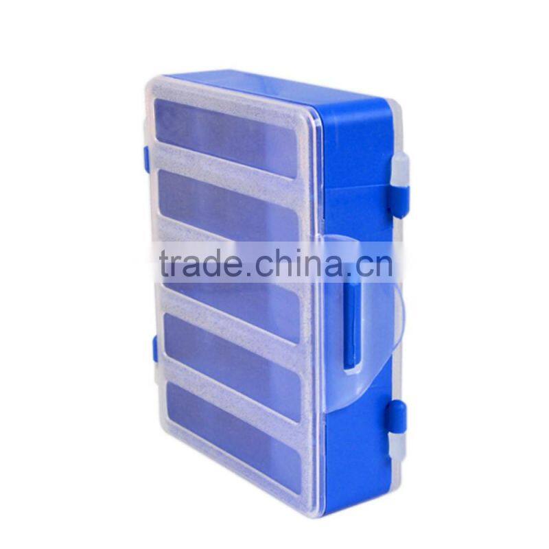 12.8 * 10 * 3.7cm Double Sided Transparent Visible Plastic Fishing Explosion Hook Set Box 10 Compartments