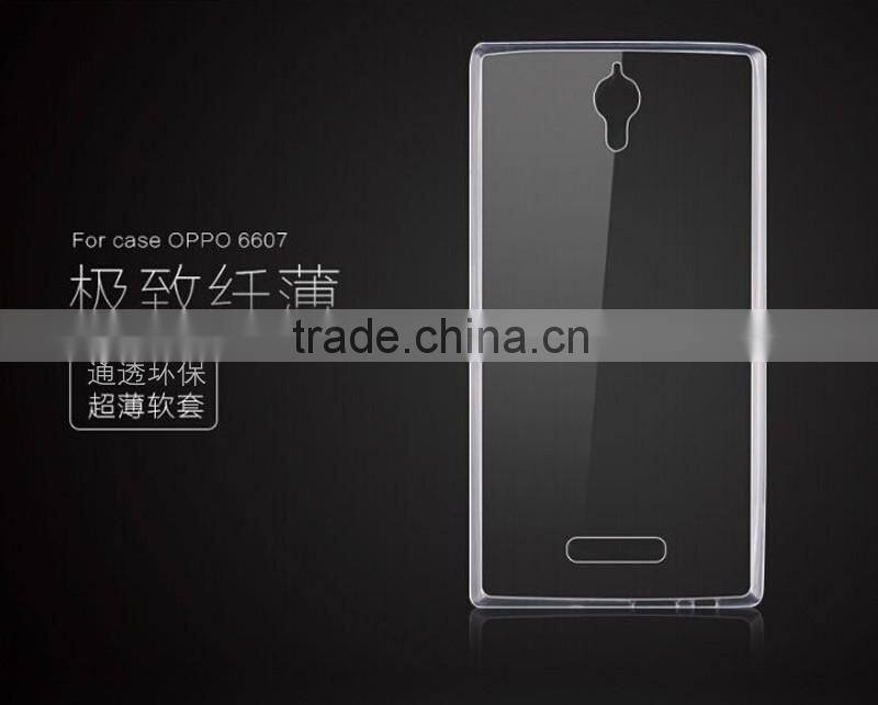 For oppo U3 6607 Ultra Thin Clear Transparent Soft TPU phone cases
