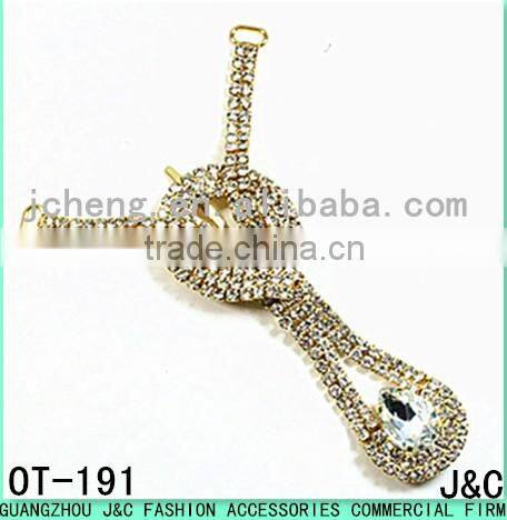 Top fashion rhinestone decorated shoe ornament/ shoe accessory/ shoe trim