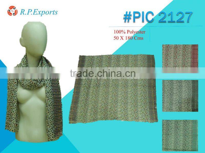 NEW fancy 100% printed polyester scarfs