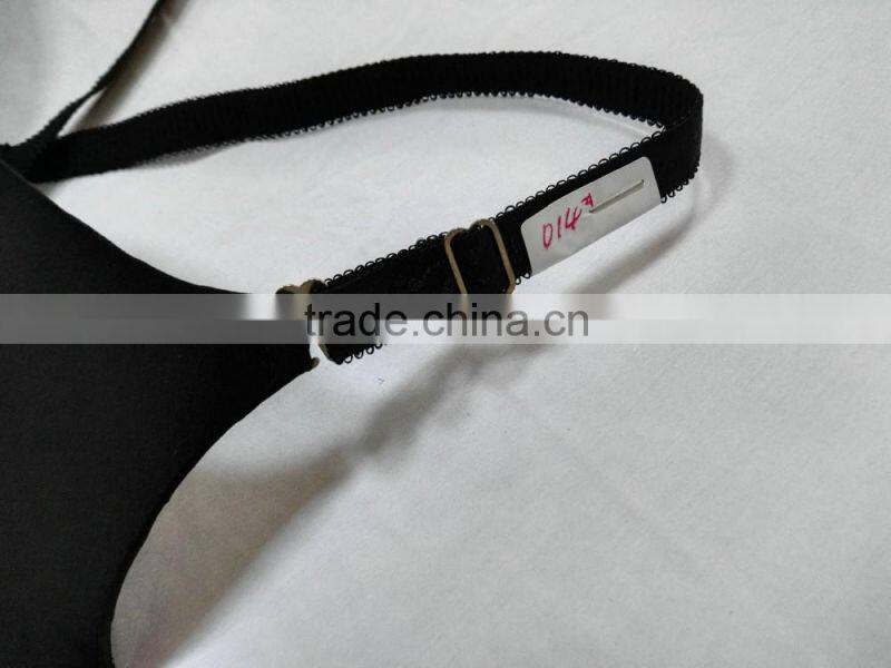 Supplex Fabric Sexy Women Lingerie Balck Braided Strap Front Closure Bra