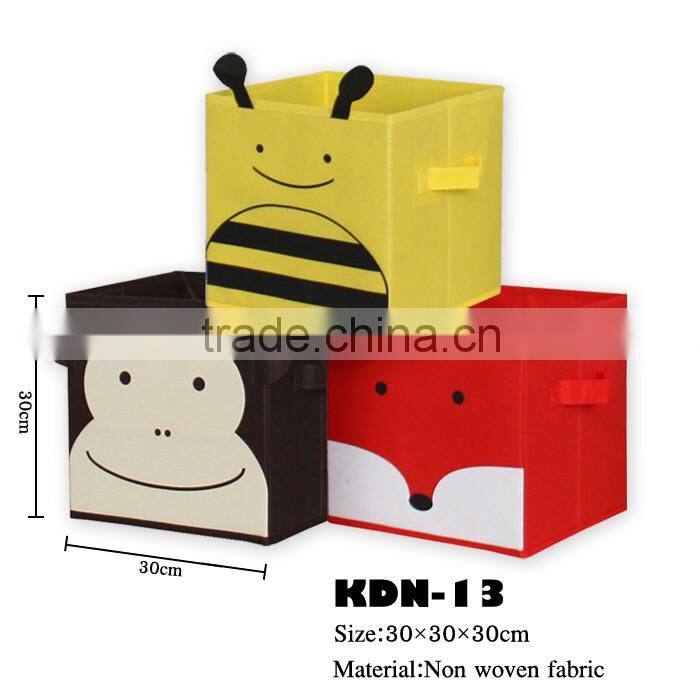 Household foldable cube portable handle kids storage box