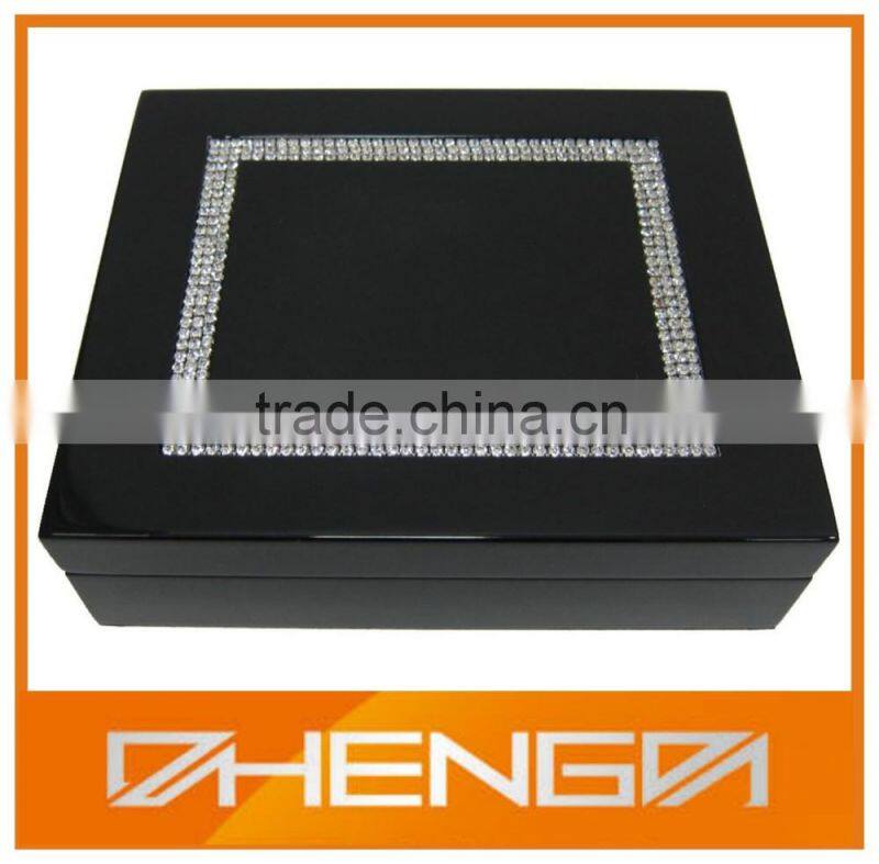 HOT SALE Factory Price custom made-in-china black piano lacquer wood presentation boxes (ZDS-SJF018)