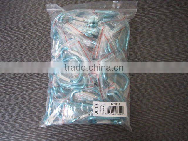 alumininium shinny color carabiner with torches