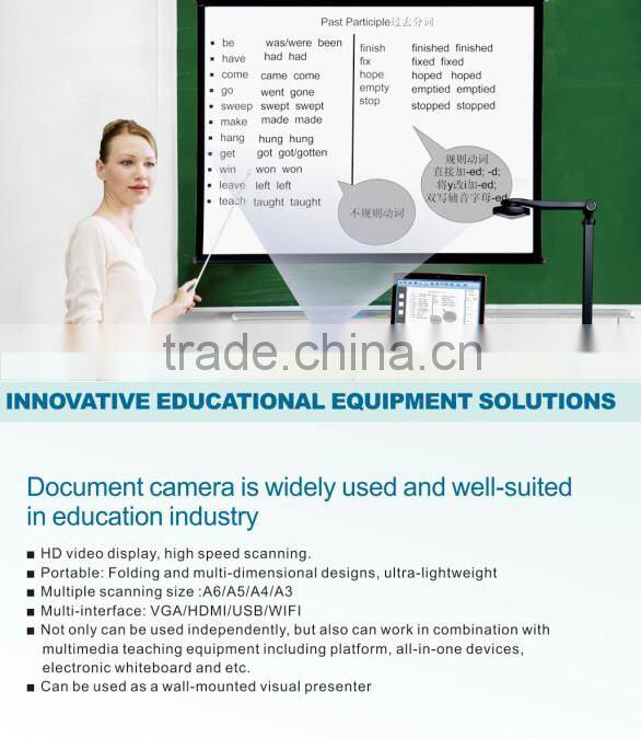 High resolution integrative mini presenter 5mp a3 portable document scanner