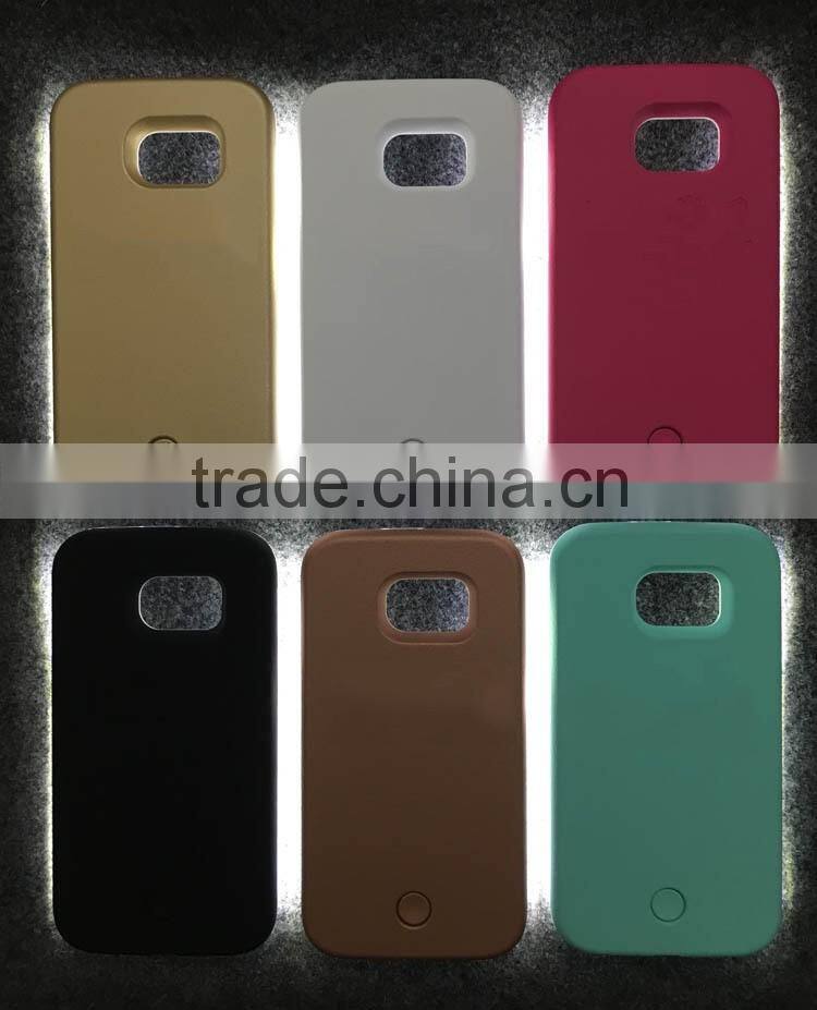 2016 popular phone case led selfie light case for samsung for iphone