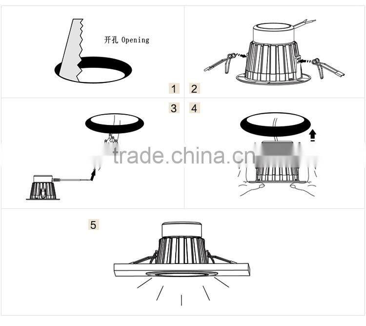 CE UL led down light 10w led ceiling downlight