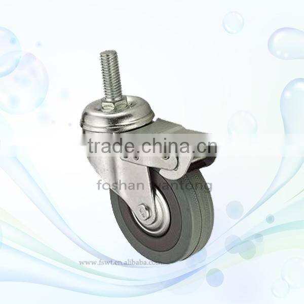 2"-5" Grey Rubber Wheel Light Duty Top Plate Fixed Casters