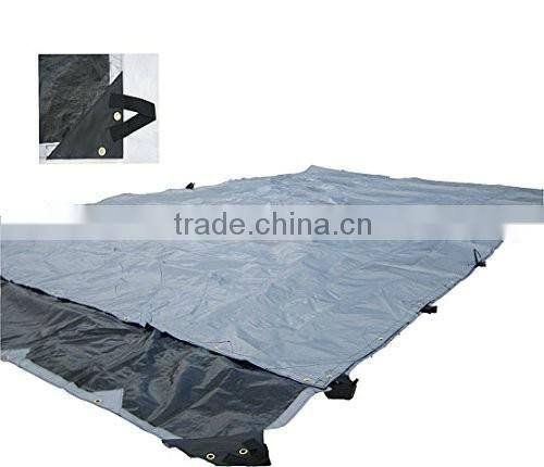 20' X 40' 6oz Heavy Duty Premium Silver Hay Tarp - 12 Mil Thickness