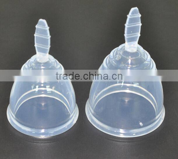 transparent shined surface and Soft Reusable Cups for Lady Menstrual Period Wholesale