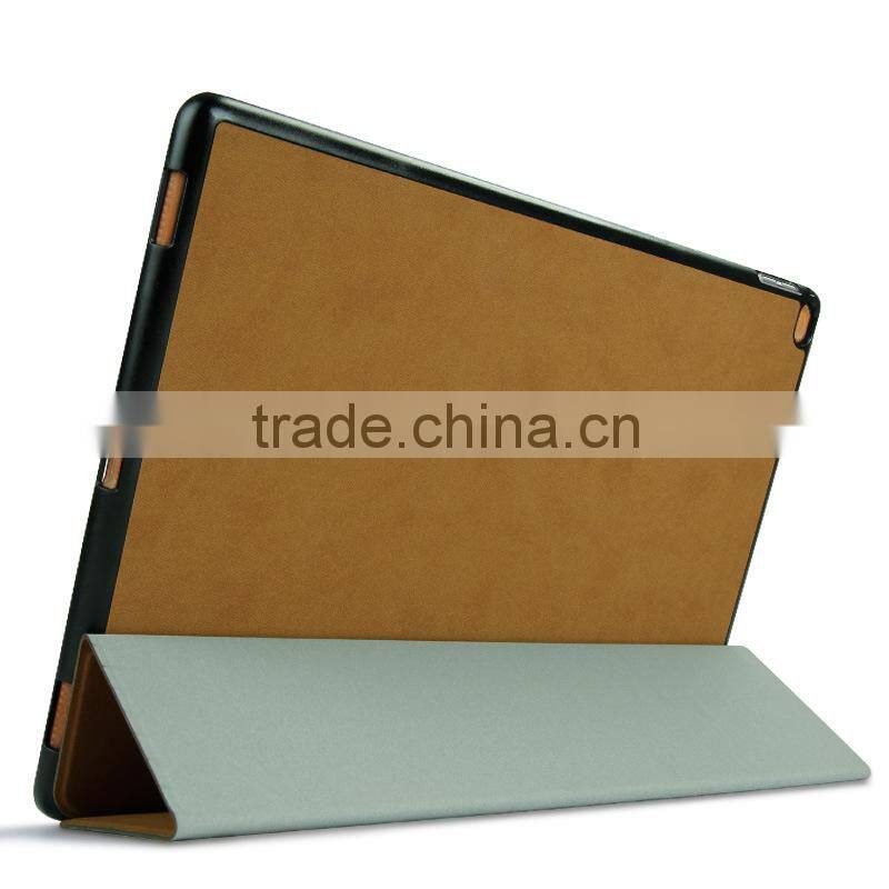 Factory New Arrival Ultra Thin Tri-folding Tablet PU Leather Smart Cover for iPad Pro