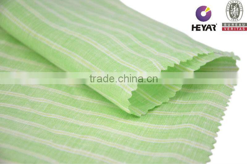 Linen Yarn Dyed Stripes Fabric