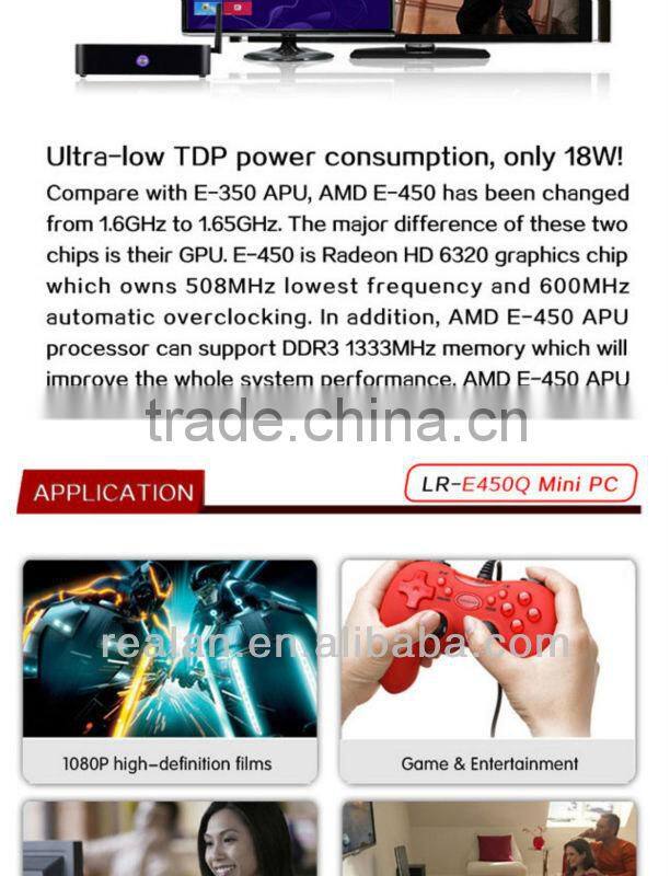 Realan LR-E450Q newest mini itx case mini computer