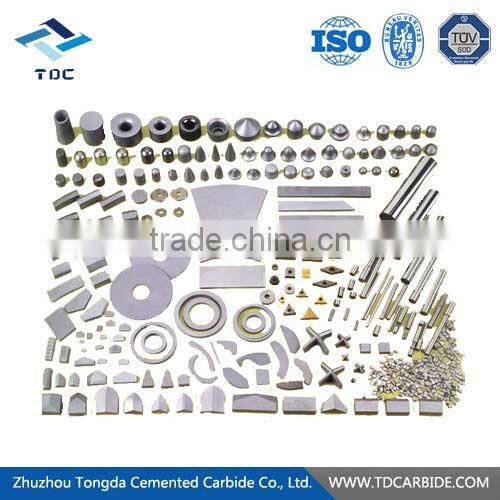 Factory supply non-standard tungsten tips/carbide pins/cemented inserts as wear parts