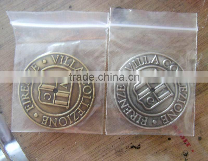 custom antique zinc alloy metal coin token